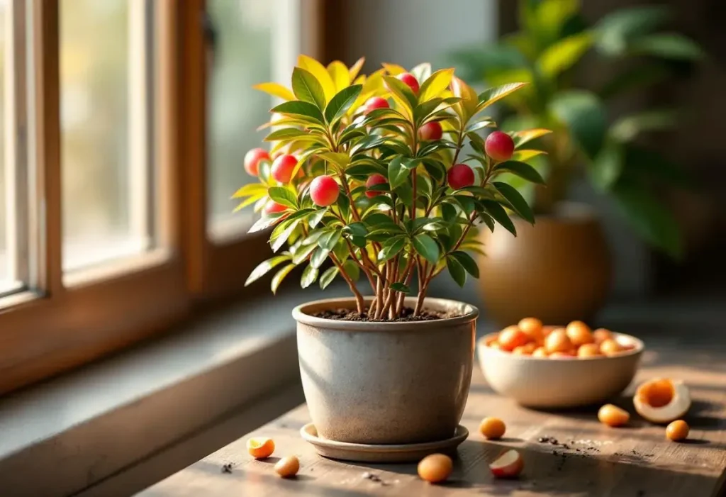 Ce fruit de fêtes se transforme en mini forêt rose en 1 mois si vous gardez ses noyaux après le dessert