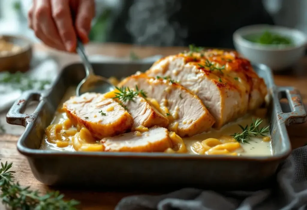 Ce rôti de porc cuit au lait est si fondant qu’on le déguste à la cuillère