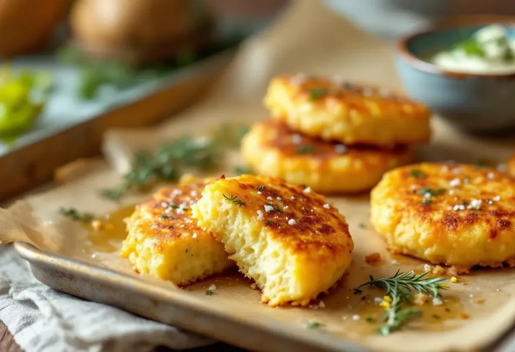« Je les prépare en 10 minutes pour toute la famille » : mes délicieuses galettes de pommes de terre crousti-dorées au four, beaucoup plus légères que des frites