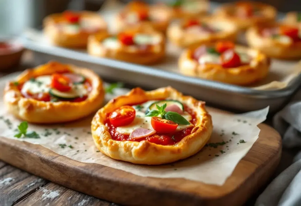 Mini pizzas en pâte feuilletée : l’apéro express et croustillant prêt en 20 minutes