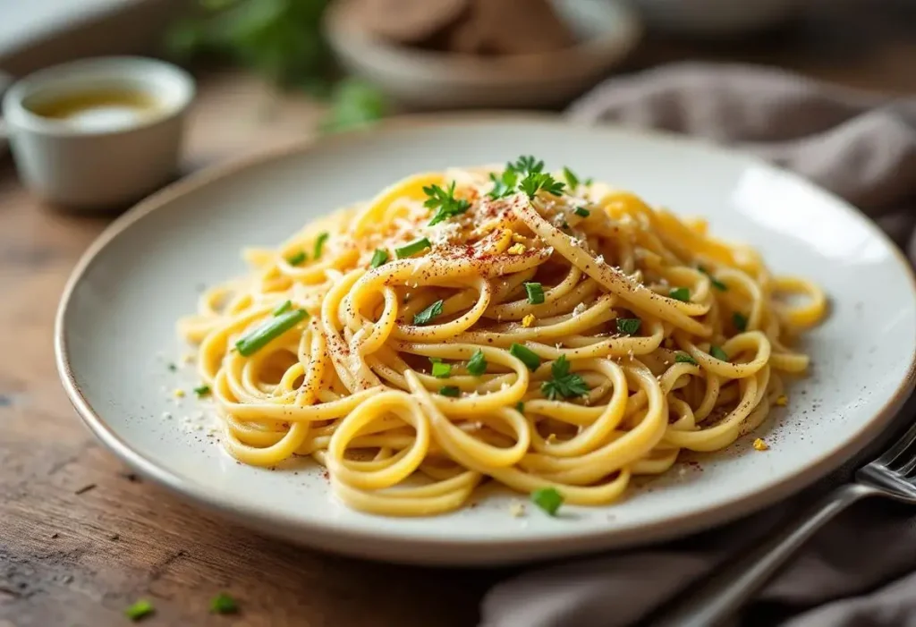 Recette de linguine au poireau et paprika fumé en vidéo